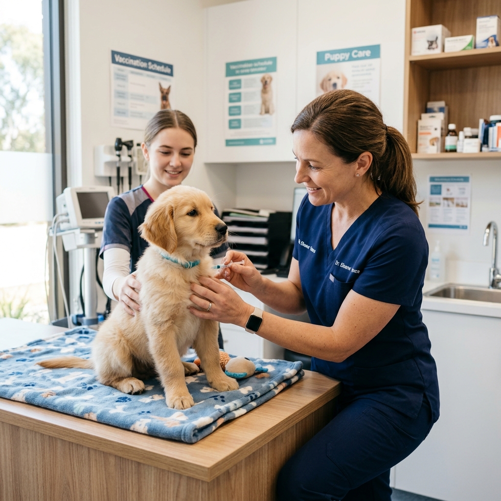 Kdy může štěně poprvé ven: Kdy může štěně poprvé ven a na co si dát pozor? 2 Očkování štěněte proti parvoviróze u veterináře